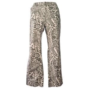 Old Navy Stretch Kahki & Olive Cropped Pants Floral Pattern Vintage Y2K Size 10